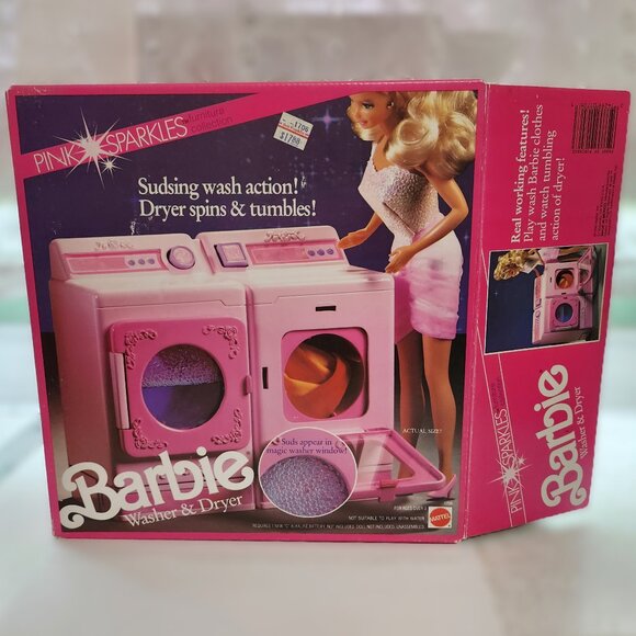Barbie Pink Sparkles Washer & Dryer Set CIB - Picture 8 of 8